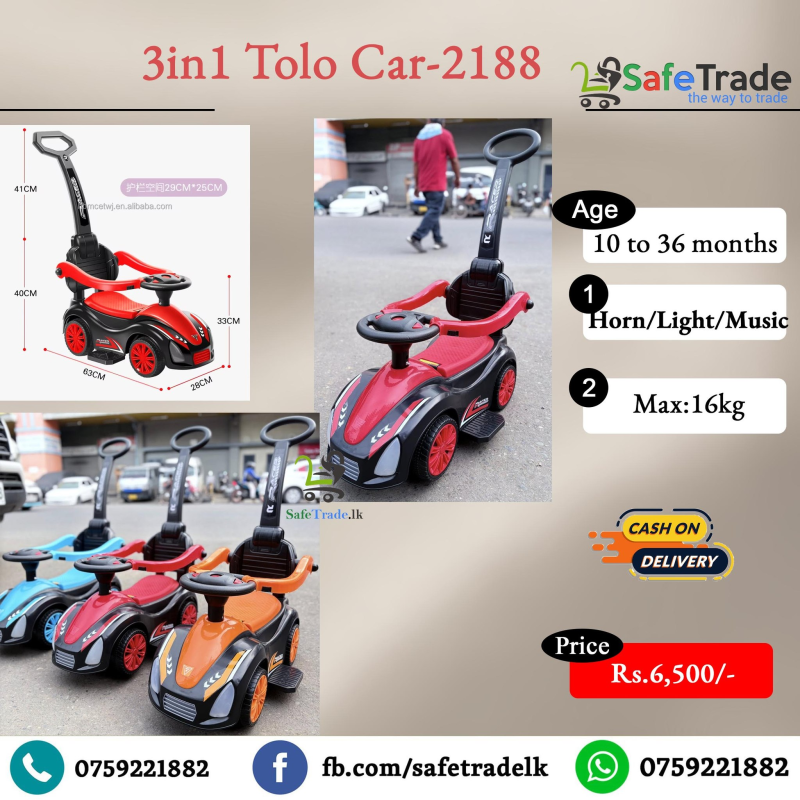 3 in 1 Push Parent Handle Tolocar 2188