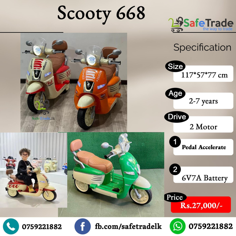 kids ride on heavy model Scooty bike 668