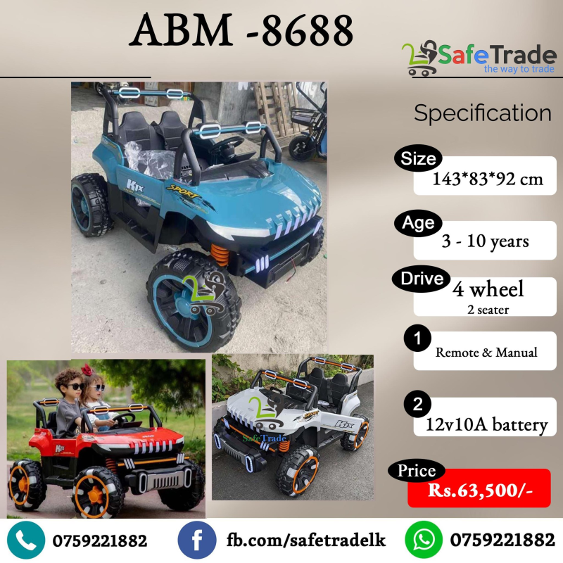 Kids Ride on Big 2 Seater Jeep ABM 8688 - 4WD