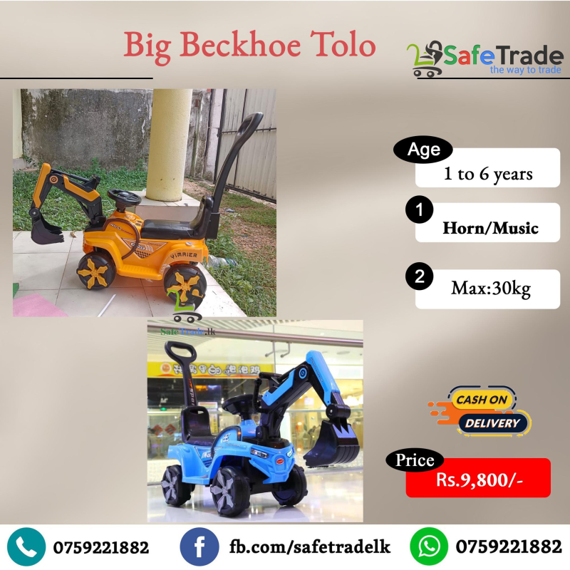 Big kids push handle  Backhoe model Tolocar