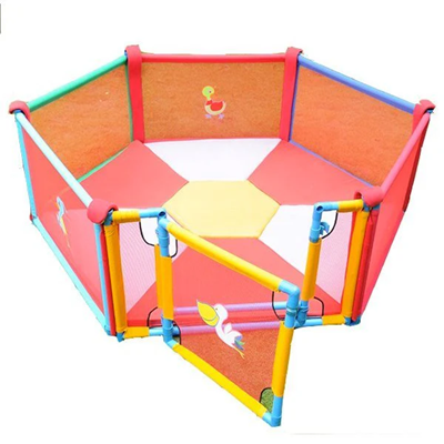 Poco Casa 6 Panel Playpen with Gate + Mattress