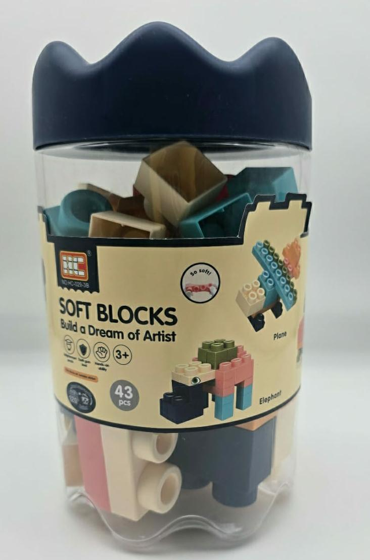 kids children building blocks soft blocks-43pcs